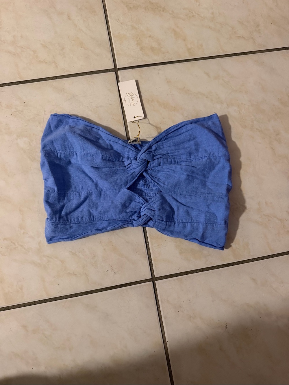 Women’s Knot-Front Top in Periwinkle Blue
